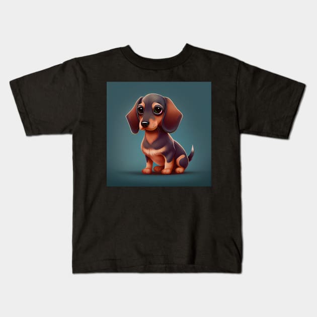 Toto the Dachshund Kids T-Shirt by CosmicScare10